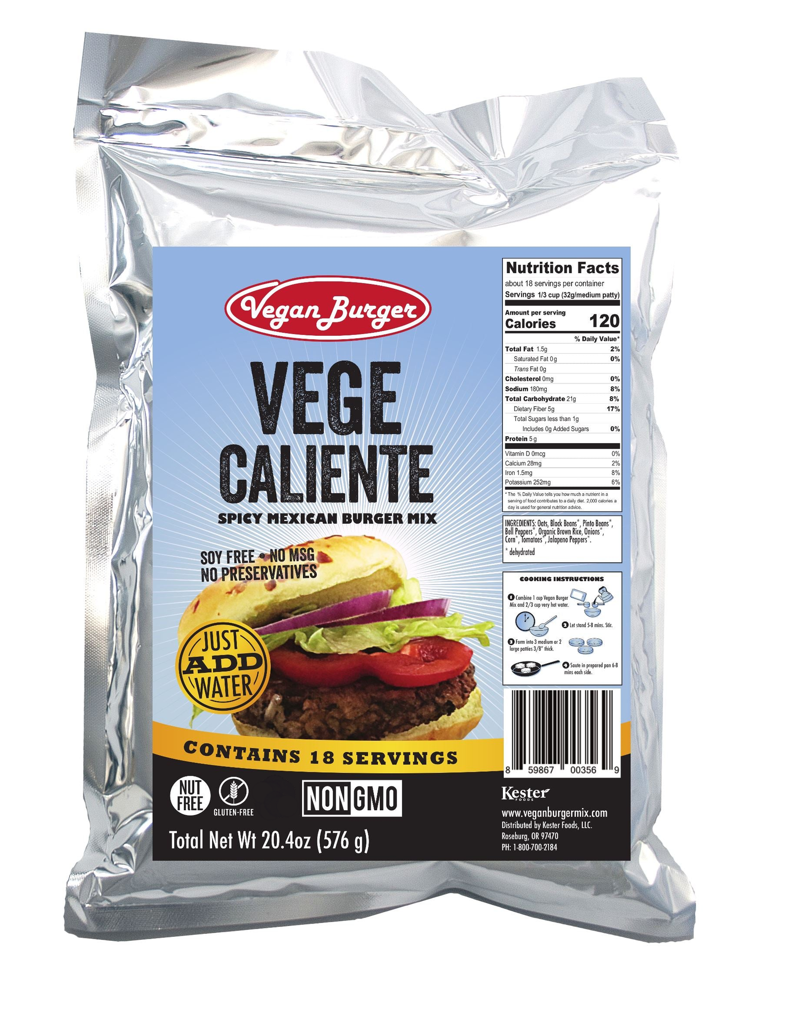 Vegan Burger - Vege Caliente (18-serving bag)