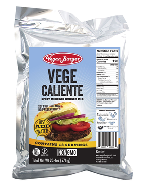 Vegan Burger 4-Pack (72 Servings Total): Viva Italiano, Veggie Six, Vege Caliente, and B.B. & Ohh!
