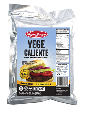 Vegan Burger 4-Pack (72 Servings Total): Viva Italiano, Veggie Six, Vege Caliente, and B.B. & Ohh!