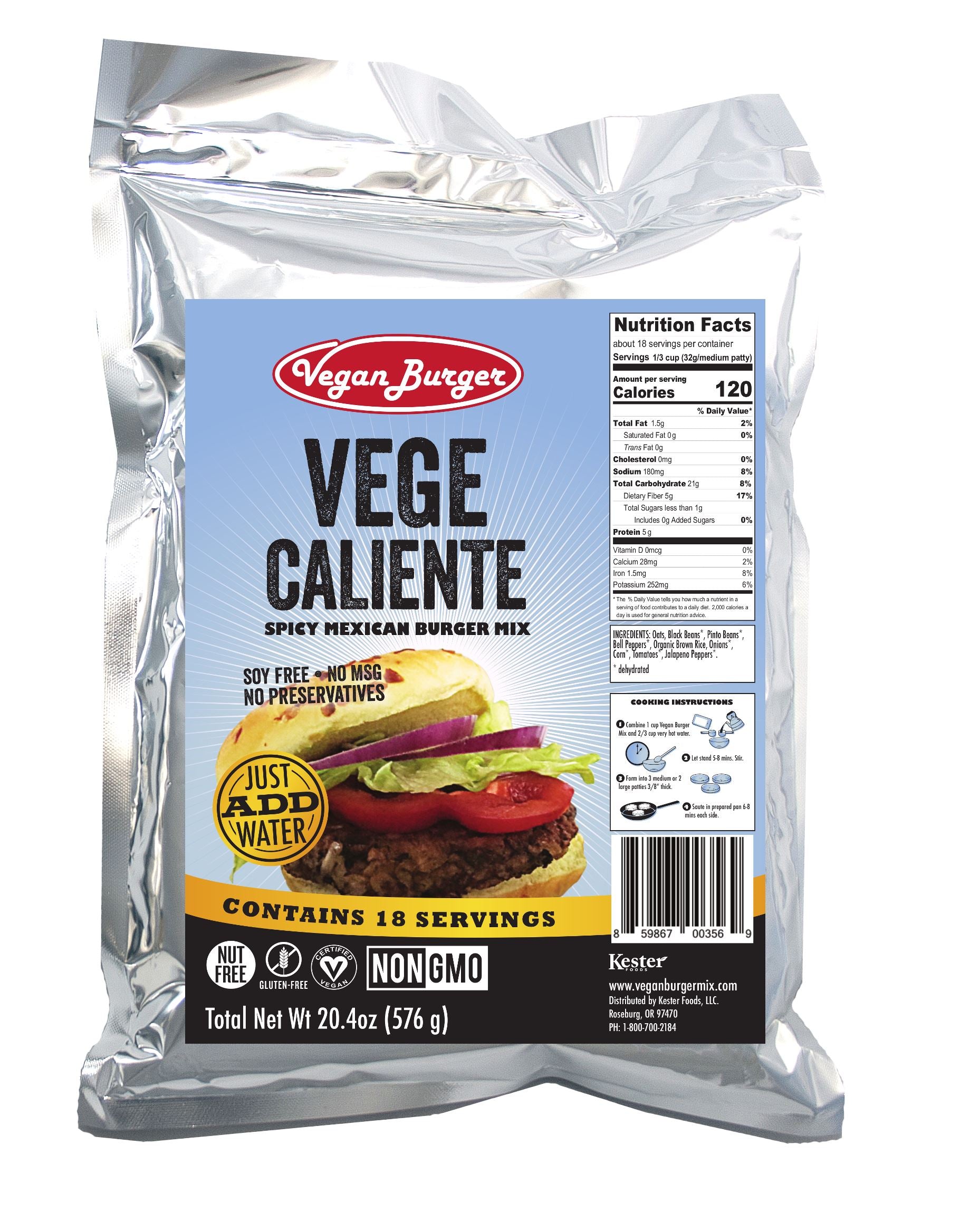 Vegan Burger - Vege Caliente (18-servings)