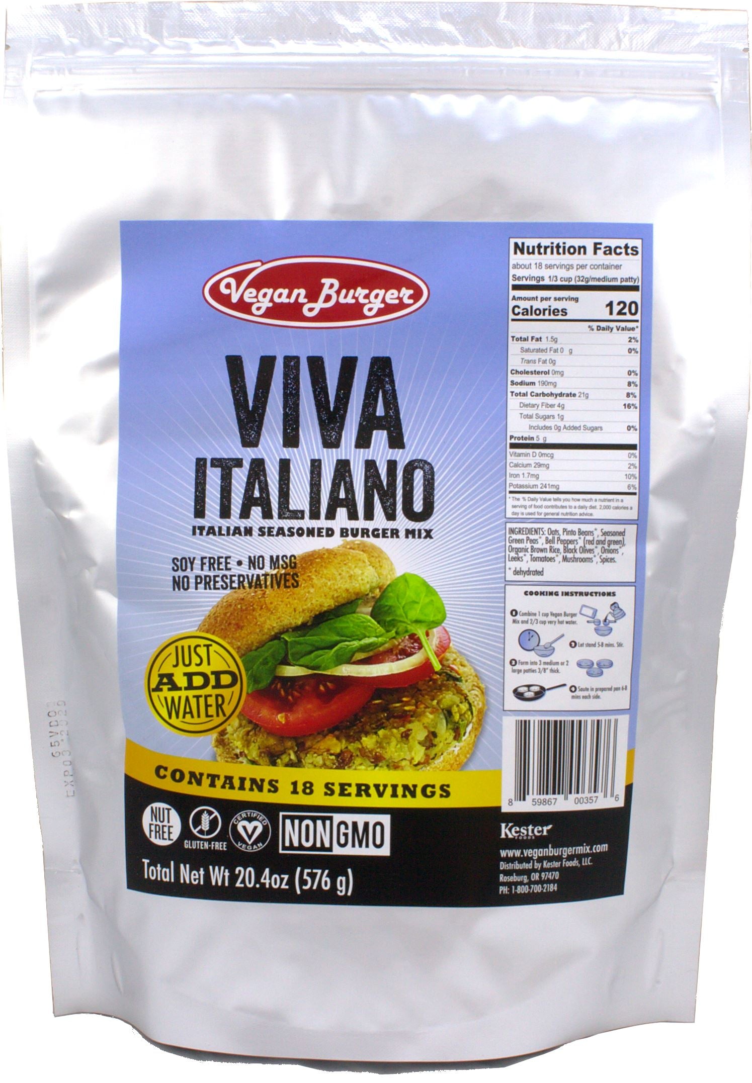 Vegan Burger - Viva Italiano (18-serving bag)